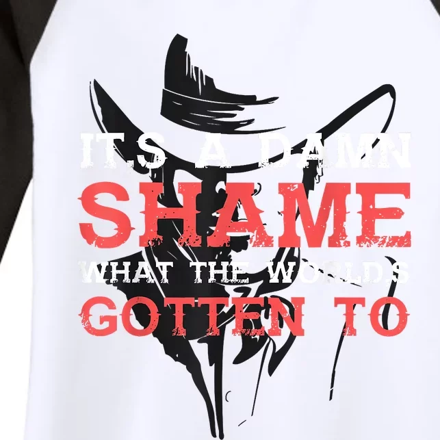 Oliver Anthony Its A Damn Shame What The Worlds Gotten To Women's Tri-Blend 3/4-Sleeve Raglan Shirt