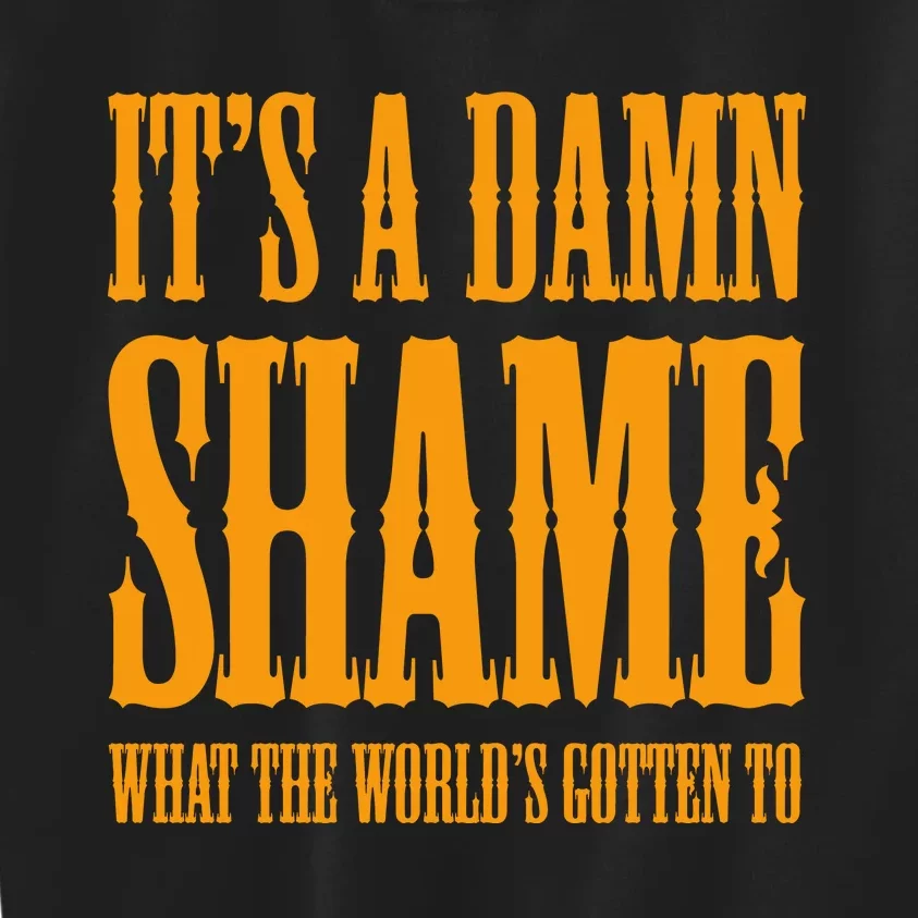 Oliver Anthony Its A Damn Shame What The Worlds Gotten To Kids Sweatshirt