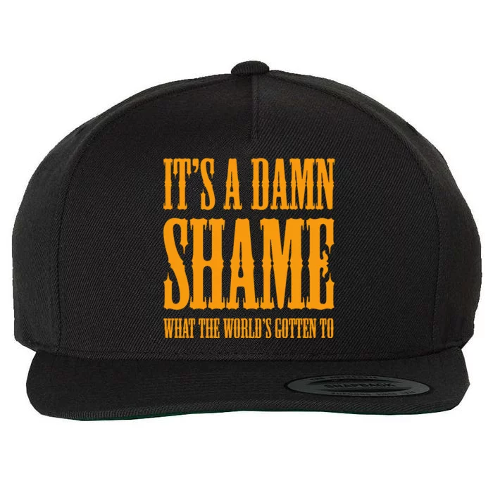 Oliver Anthony Its A Damn Shame What The Worlds Gotten To Wool Snapback Cap