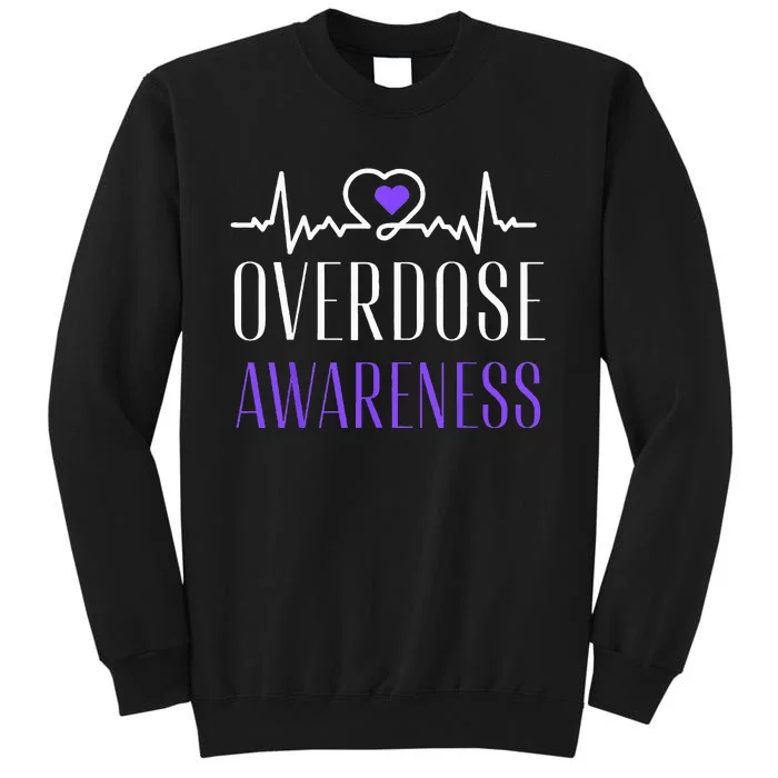 Overdose Awareness I Wear Purple For My Son for Overdose Tall Sweatshirt