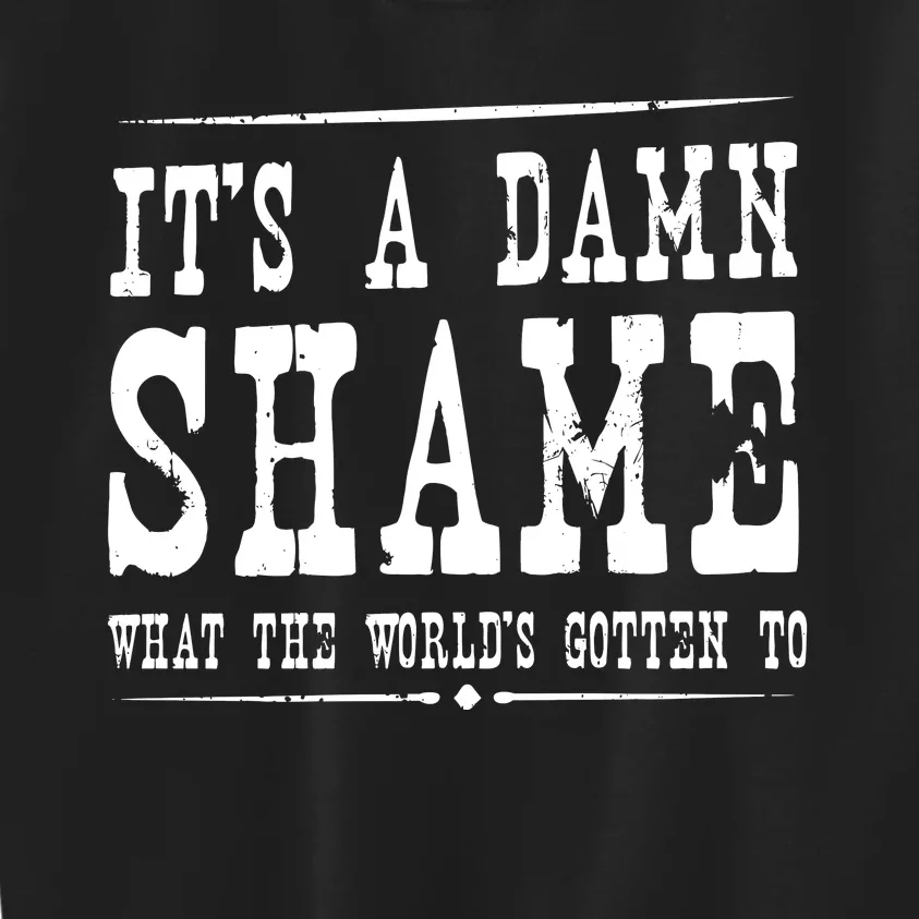 Oliver Anthony Its A Damn Shame What The Worlds Gotten To Kids Sweatshirt