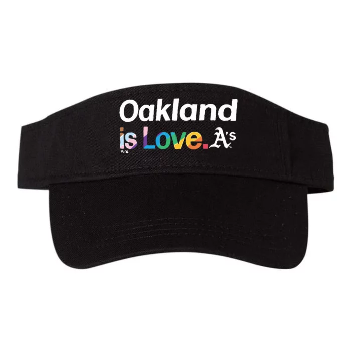 Oakland Athletics Is Love Pride Month Valucap Bio-Washed Visor