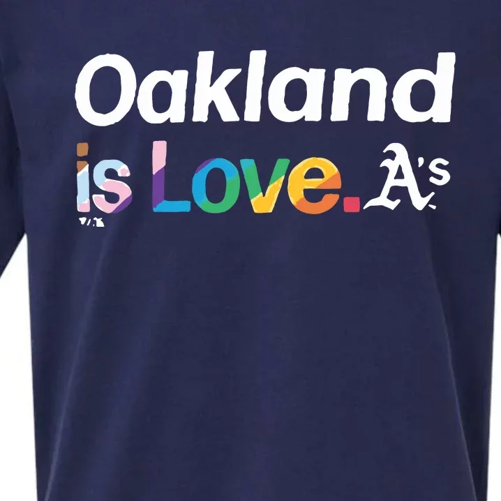 Oakland Athletics Is Love Pride Month Sueded Cloud Jersey T-Shirt