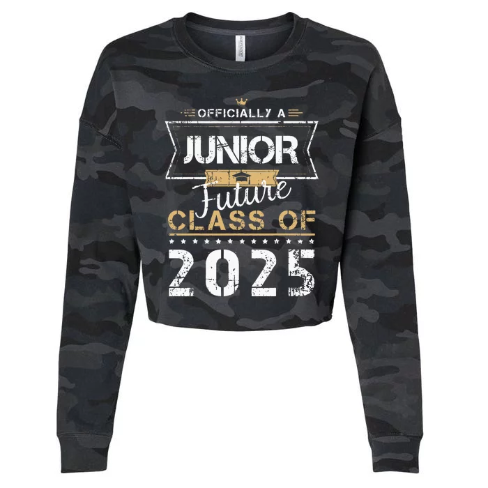 Officially A Junior Future Class Of 2025 First Day Vintage Cropped Pullover Crew