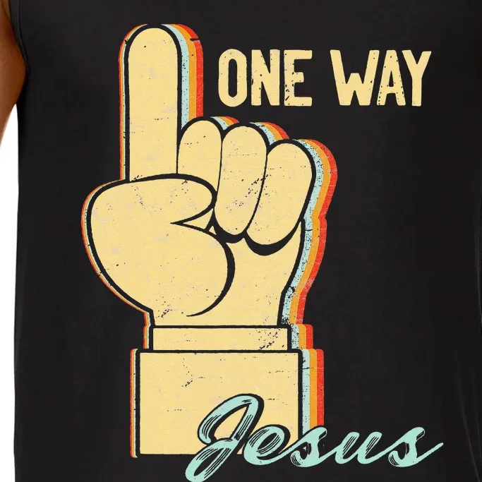 One-Way a Jesus People Christian Revolution FingerUp Retro Comfort Colors® Tank Top