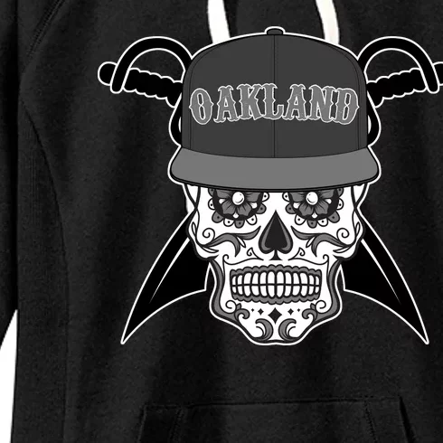 Oakland Day of The Dead Sugar Skull Women's Fleece Hoodie