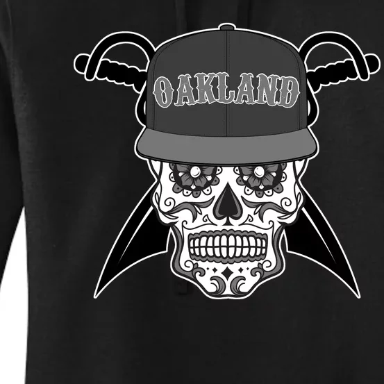 Oakland Day of The Dead Sugar Skull Women's Pullover Hoodie