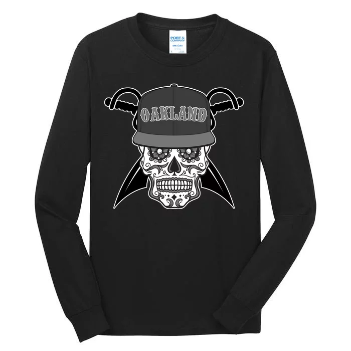 Oakland Day of The Dead Sugar Skull Tall Long Sleeve T-Shirt