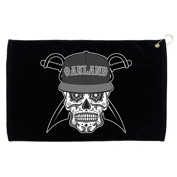 Oakland Day of The Dead Sugar Skull Grommeted Golf Towel