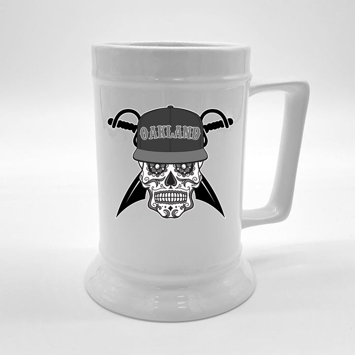 Oakland Day of The Dead Sugar Skull Front & Back Beer Stein