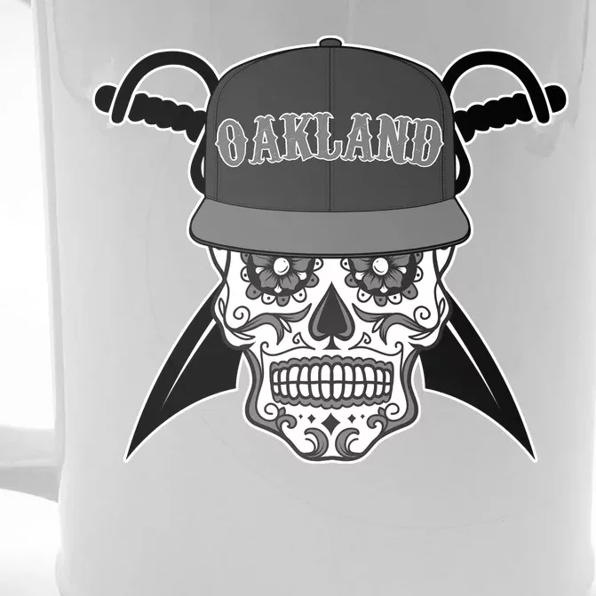 Oakland Day of The Dead Sugar Skull Front & Back Beer Stein