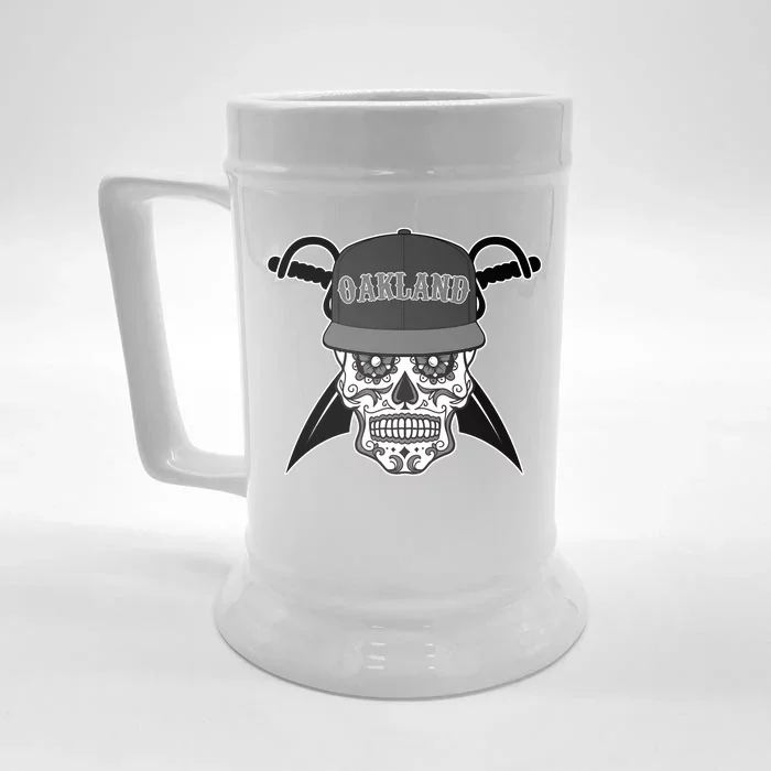 Oakland Day of The Dead Sugar Skull Front & Back Beer Stein