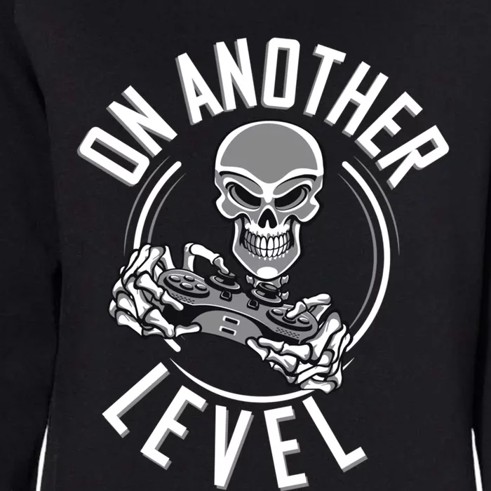 On Another Level Gaming Gift Video Gamer Skeleton Cute Gift Womens California Wash Sweatshirt