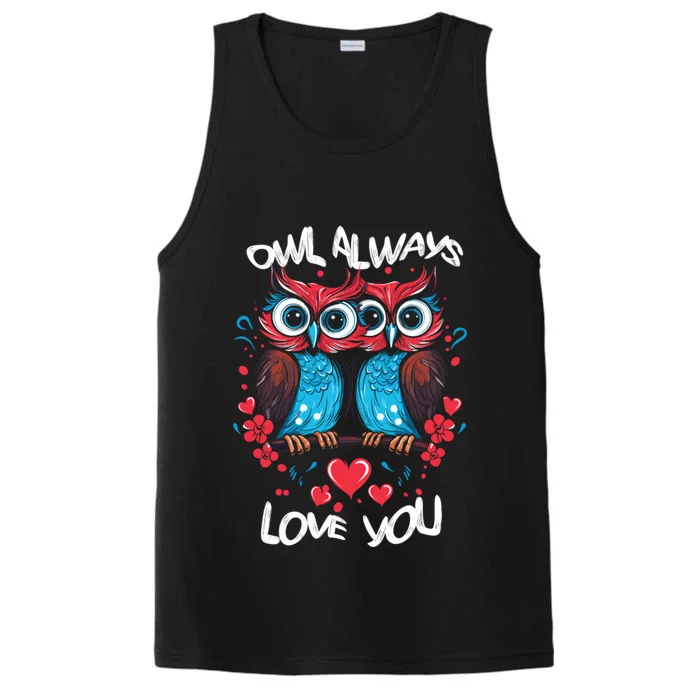 Owl Always Love You Cute Whales Valentines Day Performance Tank