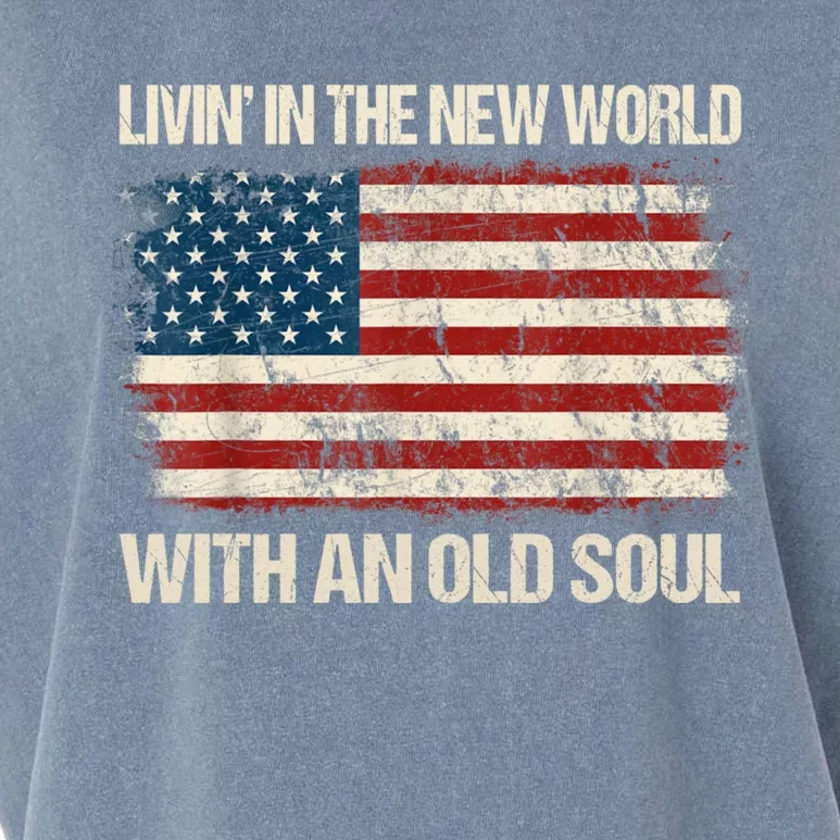 Oliver Anthony Livin In The New World With An Old Soul Garment-Dyed Women's Muscle Tee