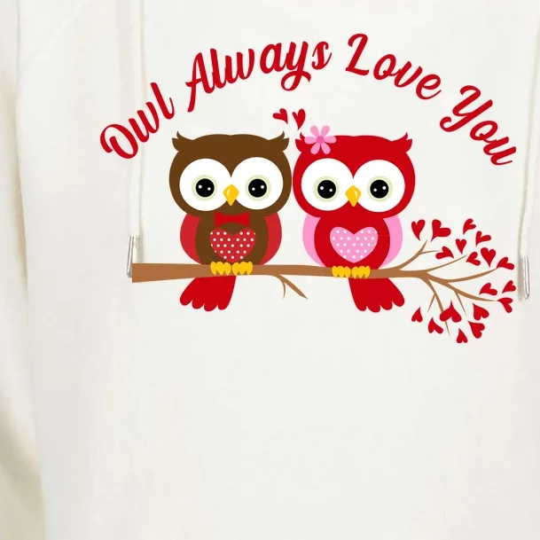 Owl Always Love You Womens Funnel Neck Pullover Hood