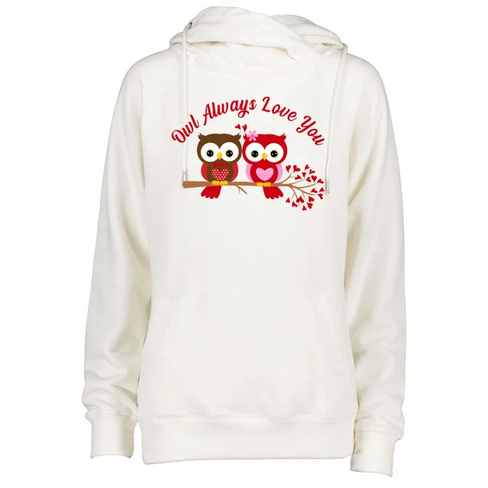 Owl Always Love You Womens Funnel Neck Pullover Hood