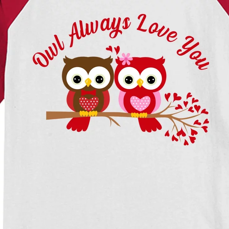 Owl Always Love You Kids Colorblock Raglan Jersey