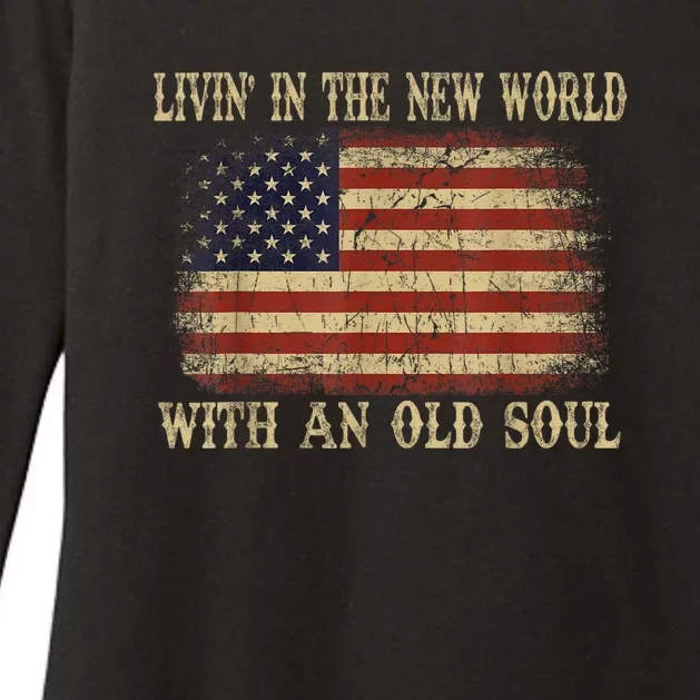 Oliver Anthony Livin In The New World With An Old Soul Womens CVC Long Sleeve Shirt