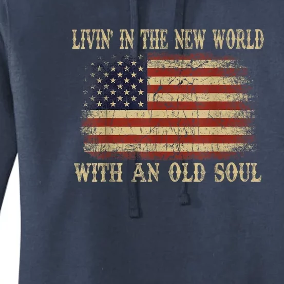 Oliver Anthony Livin In The New World With An Old Soul Women's Pullover Hoodie