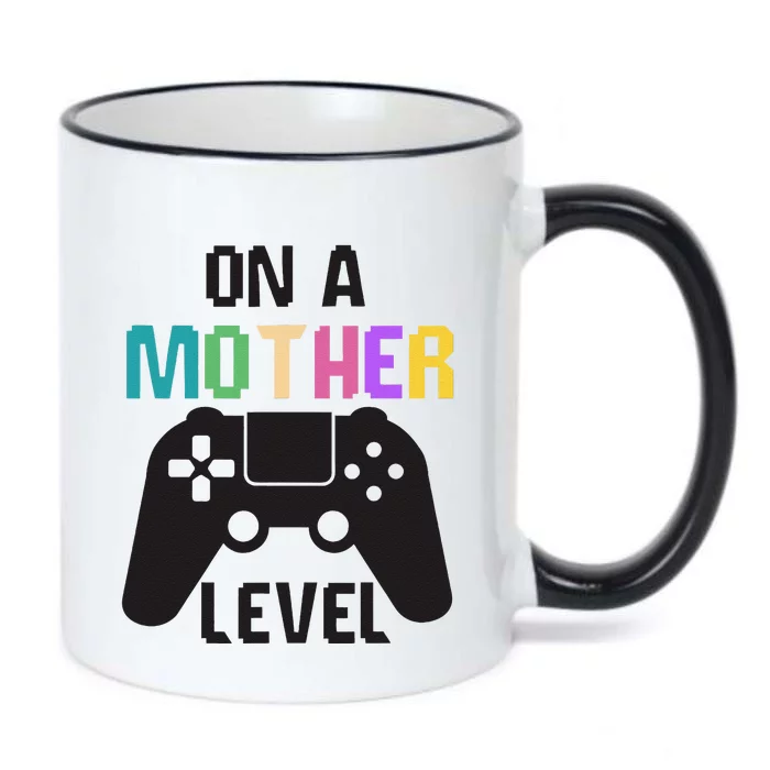 On A Mother Level Fun Mothers Day Games Controller Gamer Mom Black Color Changing Mug