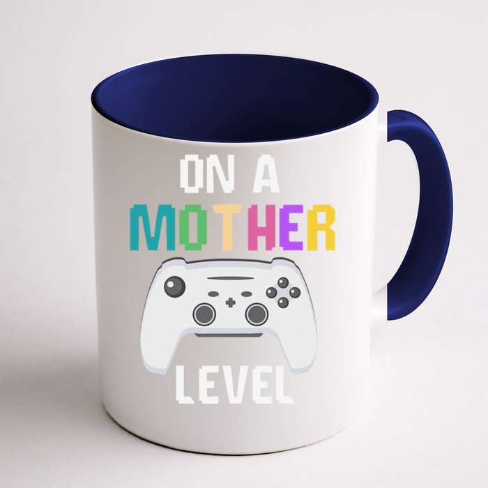 On A Mother Level Up Mothers Day Gamer Mom Retro Controller Front & Back Coffee Mug