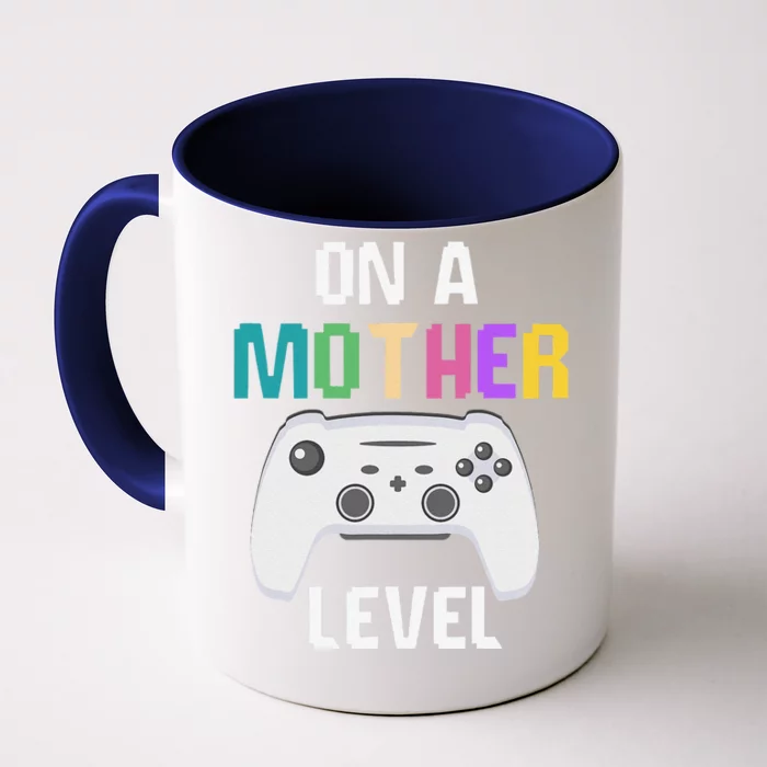 On A Mother Level Up Mothers Day Gamer Mom Retro Controller Front & Back Coffee Mug