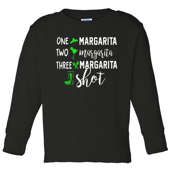 One A Margarita Lover Gift For Country Music Lover Summer Toddler Long Sleeve Shirt