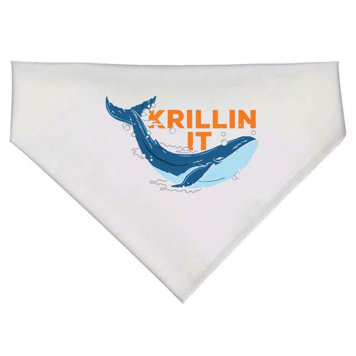 Ocean Animal Marine Biology Humpback Whale Squad Graphics USA-Made Doggie Bandana