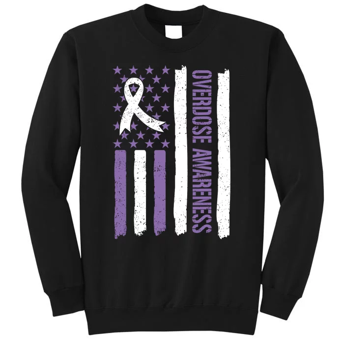 Overdose Awareness Month Flag Purple For Men And Women Sweatshirt