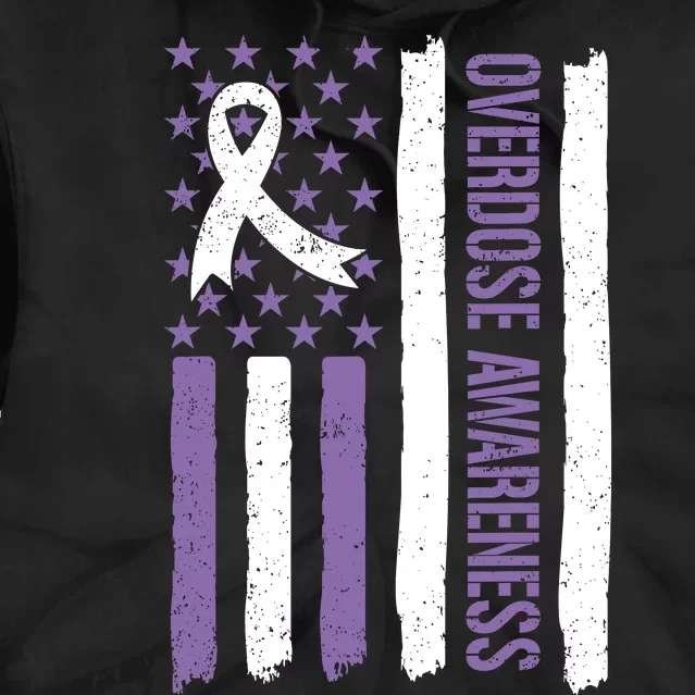 Overdose Awareness Month Flag Purple For Men And Women Tie Dye Hoodie