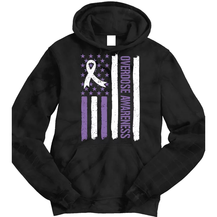 Overdose Awareness Month Flag Purple For Men And Women Tie Dye Hoodie