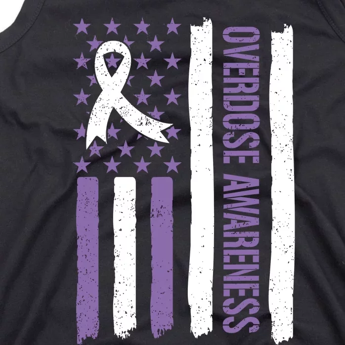 Overdose Awareness Month Flag Purple For Men And Women Tank Top