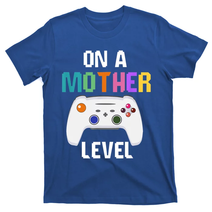 On A Mother Level Up Mothers Day Gamer Mom Retro Controller Gift T-Shirt