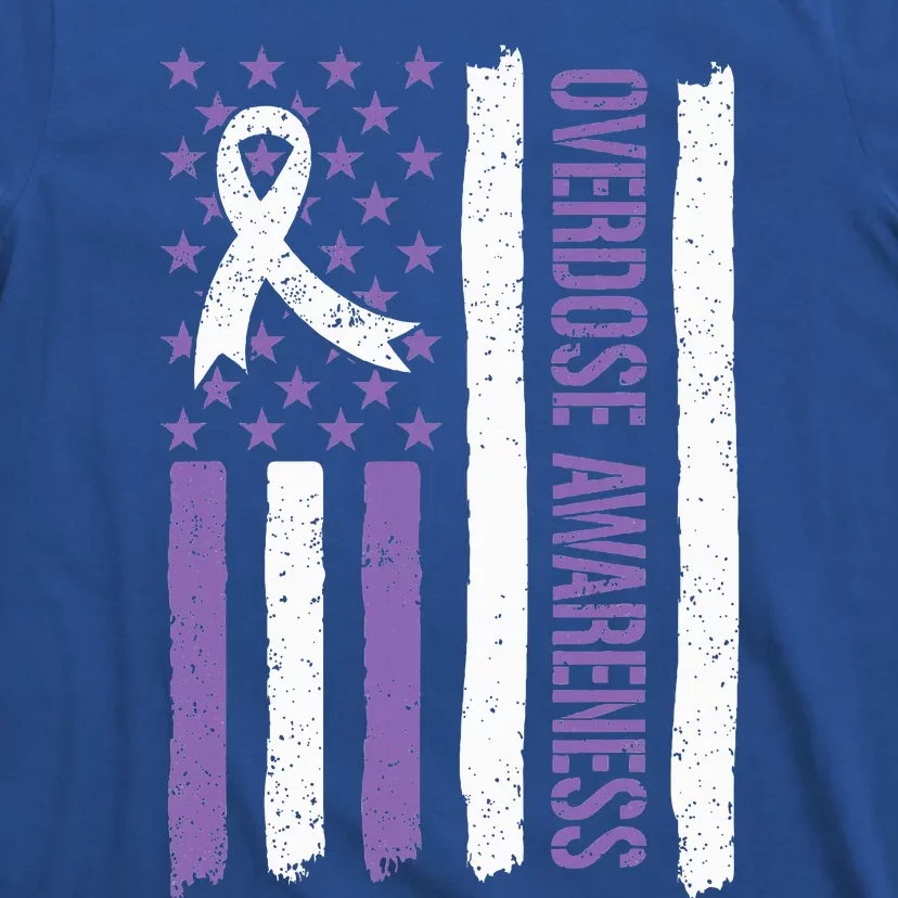 Overdose Awareness Month Flag Purple T-Shirt