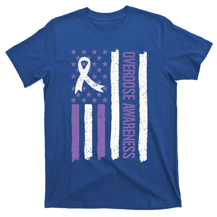 Overdose Awareness Month Flag Purple T-Shirt