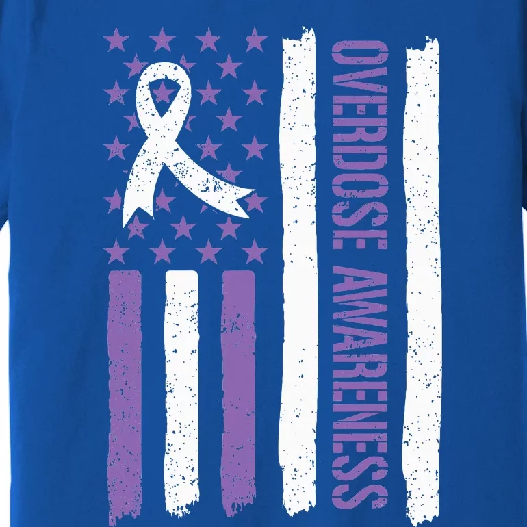 Overdose Awareness Month Flag Purple Premium T-Shirt