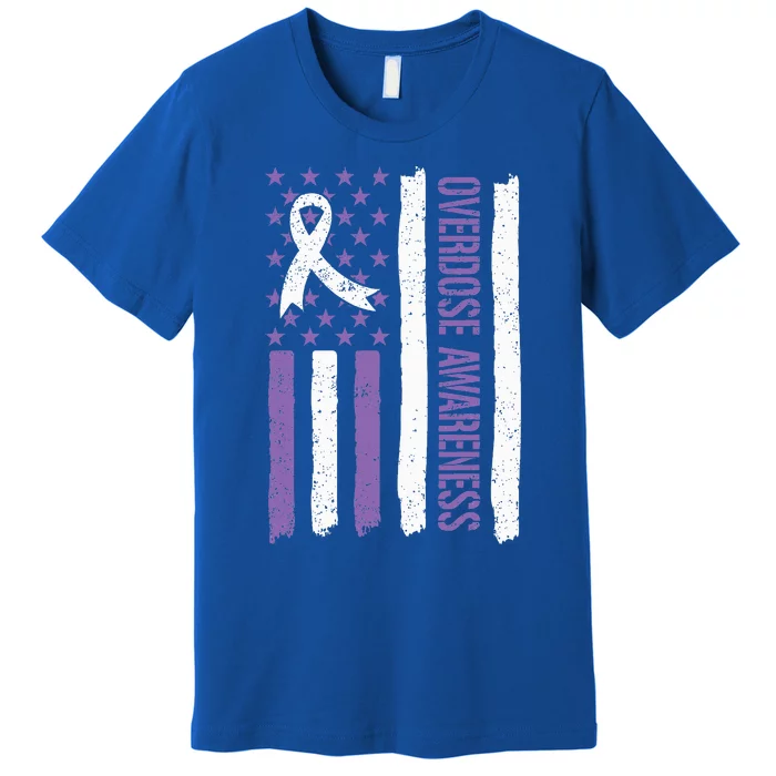 Overdose Awareness Month Flag Purple Premium T-Shirt