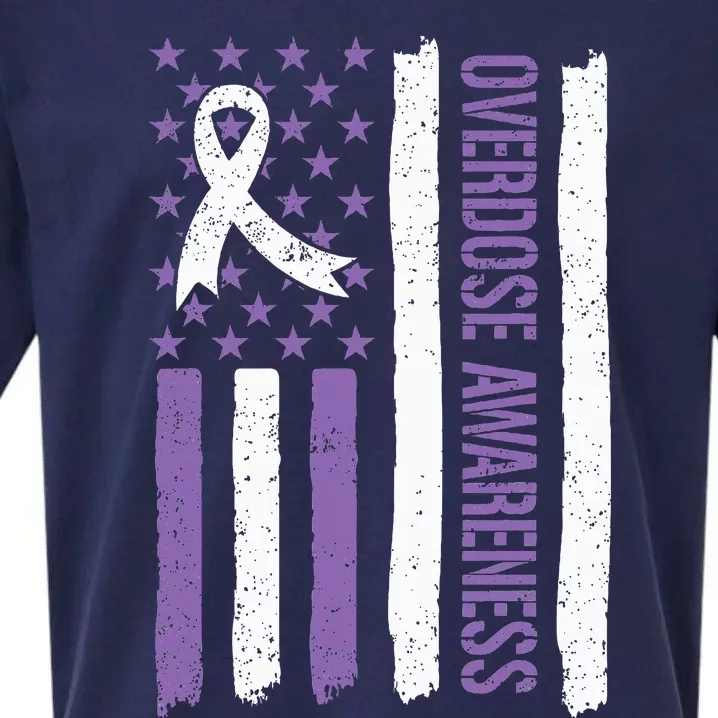 Overdose Awareness Month Flag Purple Sueded Cloud Jersey T-Shirt