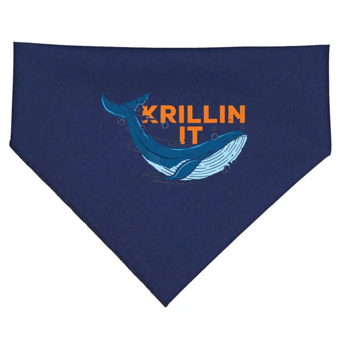 Ocean Animal Marine Biology Humpback Whale Squad Graphics USA-Made Doggie Bandana