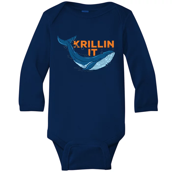 Ocean Animal Marine Biology Humpback Whale Squad Graphics Baby Long Sleeve Bodysuit