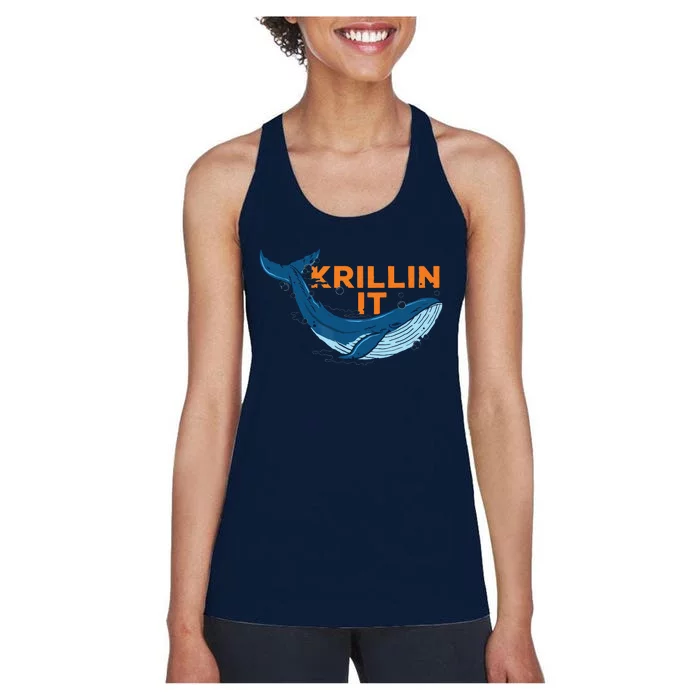 Ocean Animal Marine Biology Humpback Whale Squad Graphics Women's Racerback Tank