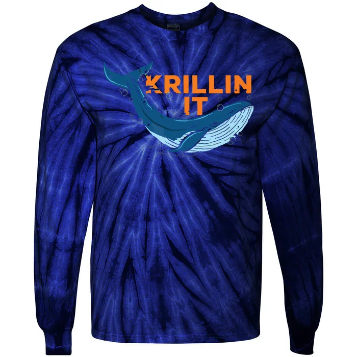 Ocean Animal Marine Biology Humpback Whale Squad Graphics Tie-Dye Long Sleeve Shirt