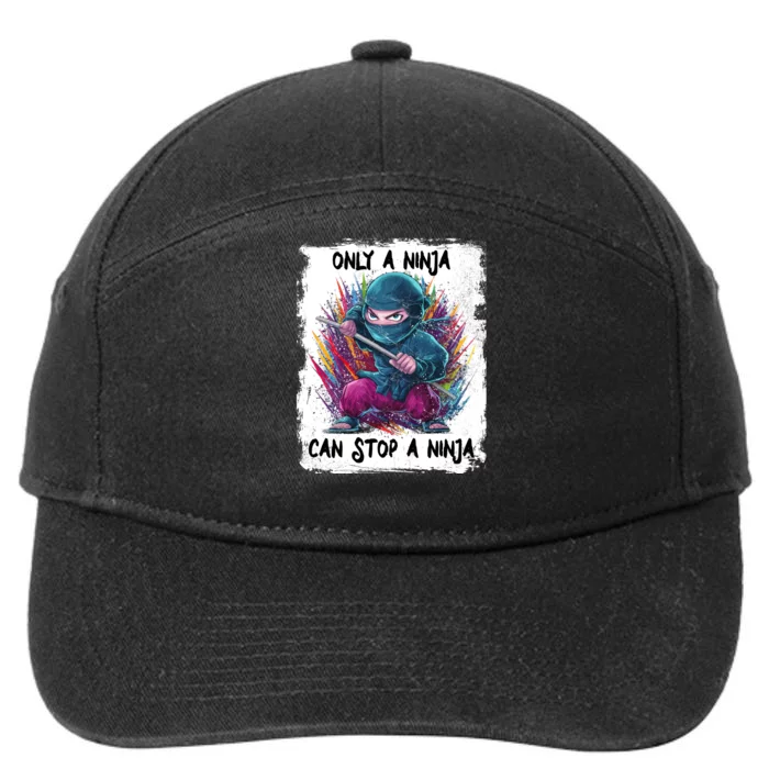 Only A Ninja Can Stop A Ninja 7-Panel Snapback Hat