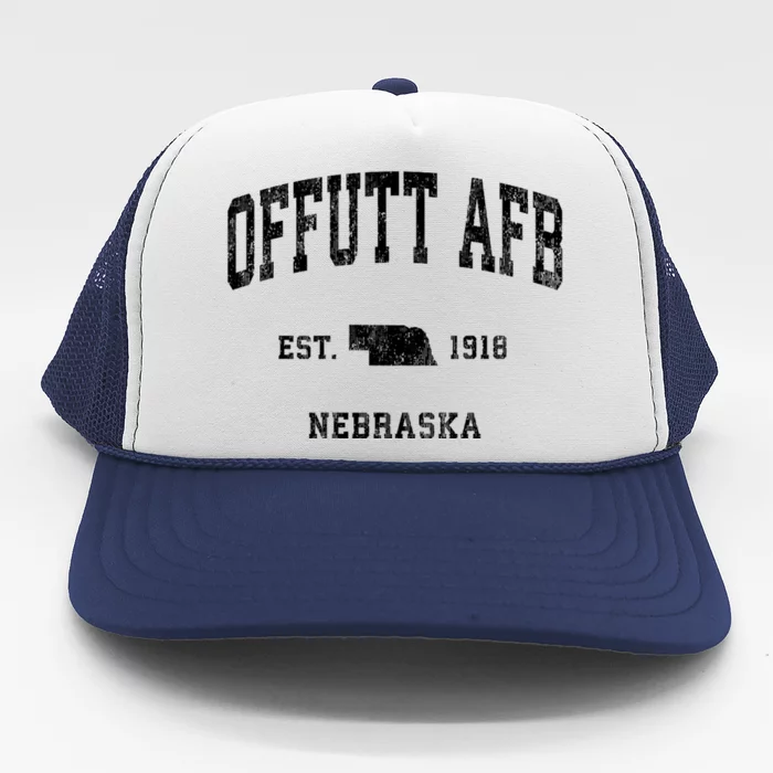 Offutt Afb Nebraska Ne Vintage Athletic Trucker Hat