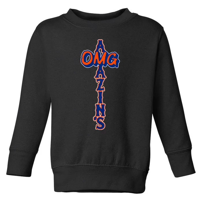 Omg AmazinS New York Baseball Toddler Sweatshirt