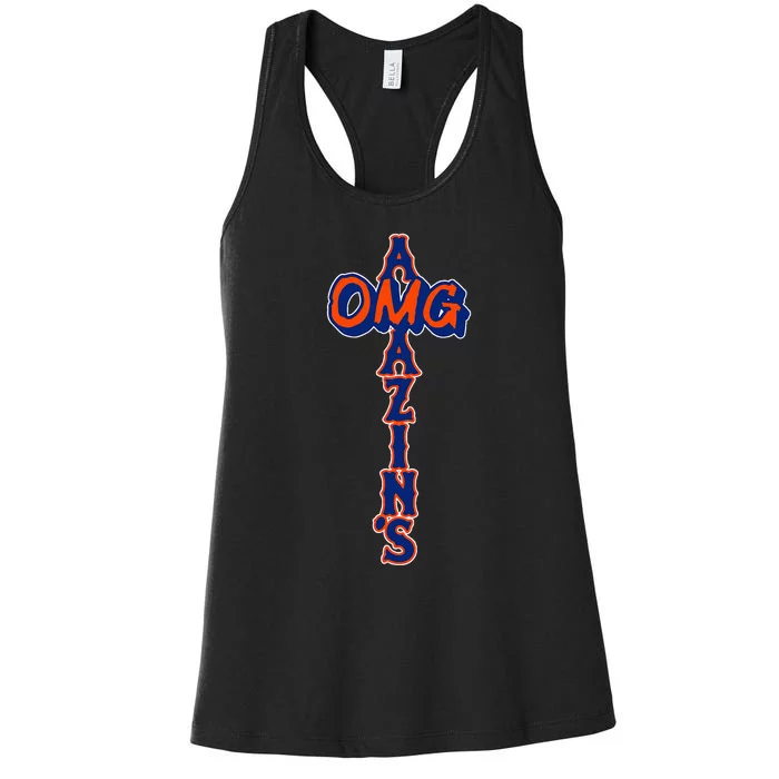 Omg AmazinS New York Baseball Women's Racerback Tank