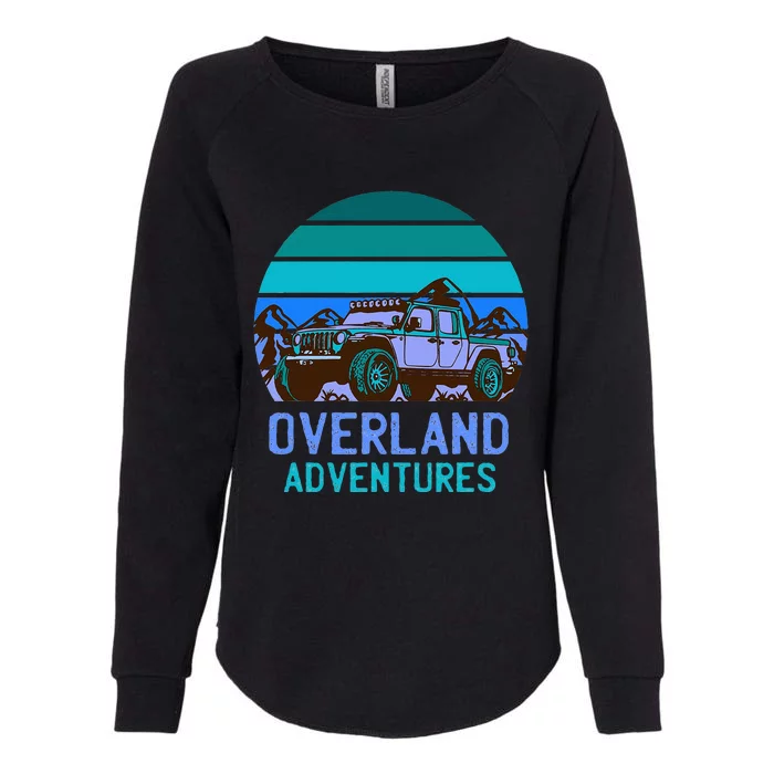 Overland Adventures Offroad 4x4 Sunset Graphic Womens California Wash Sweatshirt