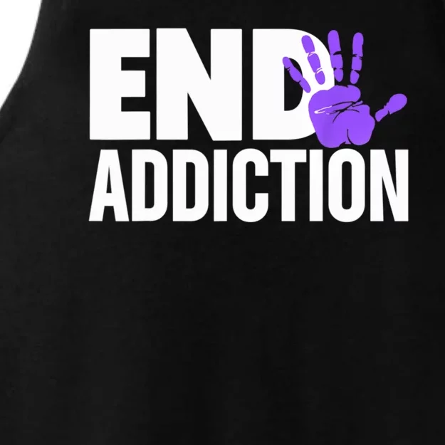 Overdose Awareness Overdose Awareness End Addiction Ladies Tri-Blend Wicking Tank