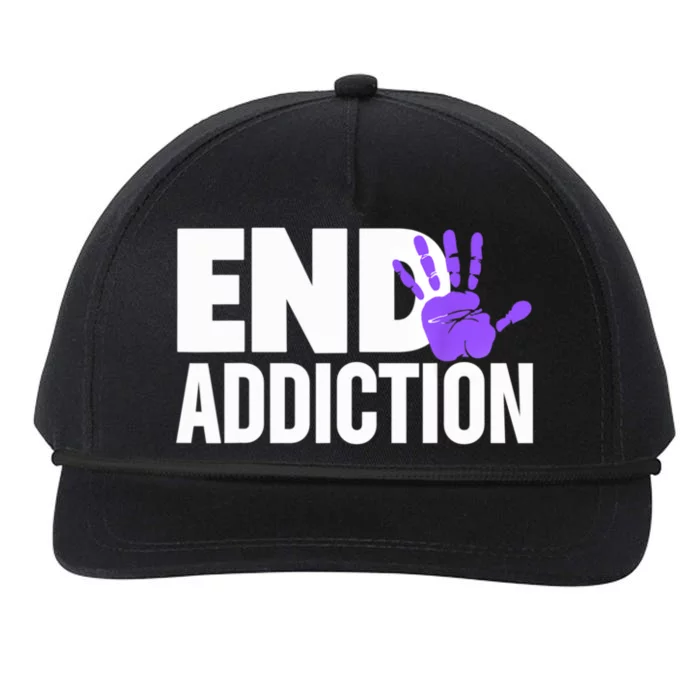 Overdose Awareness Overdose Awareness End Addiction Snapback Five-Panel Rope Hat